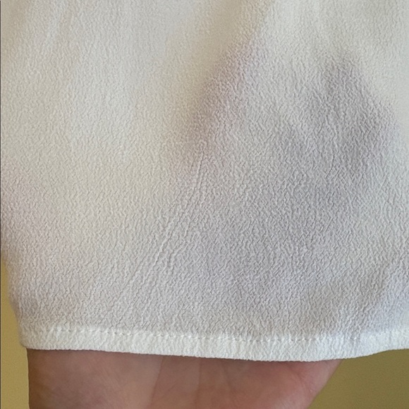 Lulus | White Viscose Blend Gauze Sleeveless Lined Round Neck Mini Dress Small - Picture 5 of 12